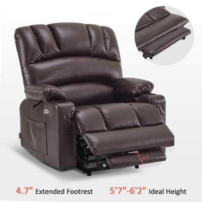 Power Lift Recliner Chair for Elderly, Massage and Heat, Faux Leather 7095|R7092|R7096
