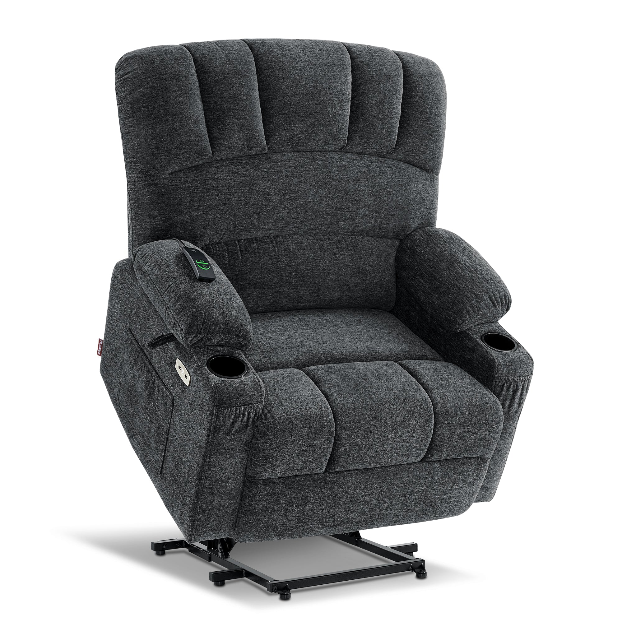 Power Lift Recliner Chair for Elderly, Massage and Heat, Fabric 7095|R7092|R7096|R7093
