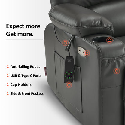 Power Lift Recliner Chair, Massage and Heat, Faux Leather 7095|7099|R7092|R7096