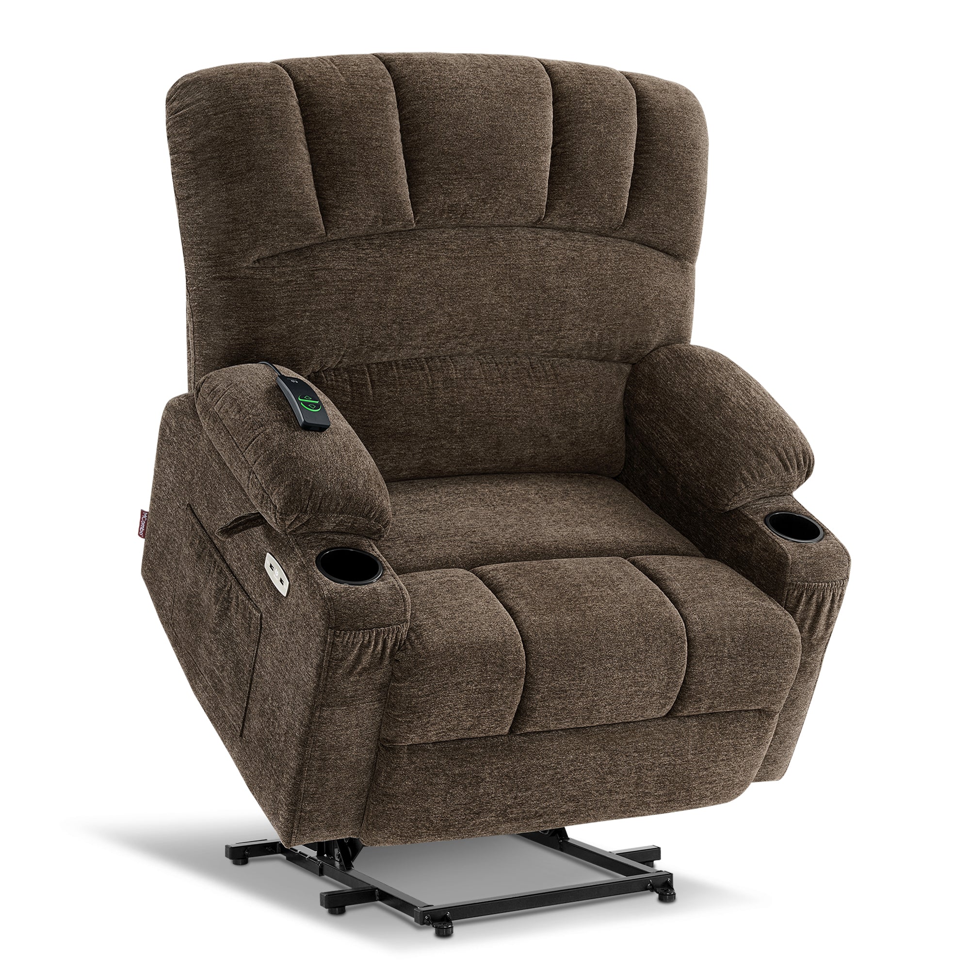 Power Lift Recliner Chair for Elderly, Massage and Heat, Fabric 7095|7099|R7092|R7096|R7093