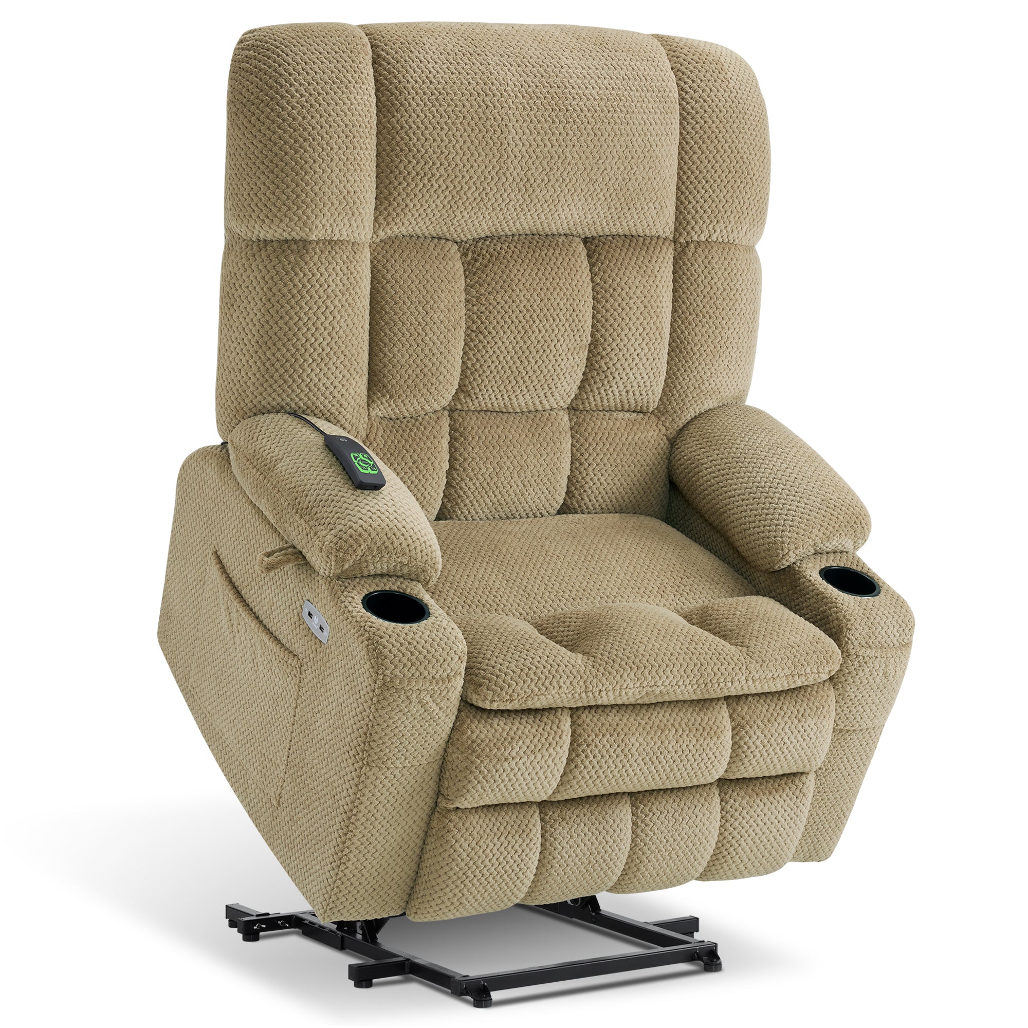 Dual Motor Power Lift Recliner Chair for Elderly, Massage and Heat, Lay Flat for Sleeping, Fabric 7890|7893|7896|R7897|R7891|R7894