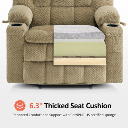 Dual Motor Power Lift Recliner Chair for Elderly, Massage and Heat, Lay Flat for Sleeping, Fabric 7890|7893|7896|R7897|R7891|R7894