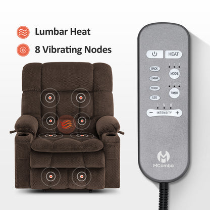 Dual Motor Power Lift Recliner Chair for Elderly, Massage and Heat, Lay Flat for Sleeping, Fabric 7890|7893|7896|R7897|R7891|R7894