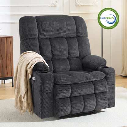 Dual Motor Power Lift Recliner Chair for Elderly, Massage and Heat, Lay Flat for Sleeping, Fabric 7890|7893|7896|R7897|R7891|R7894
