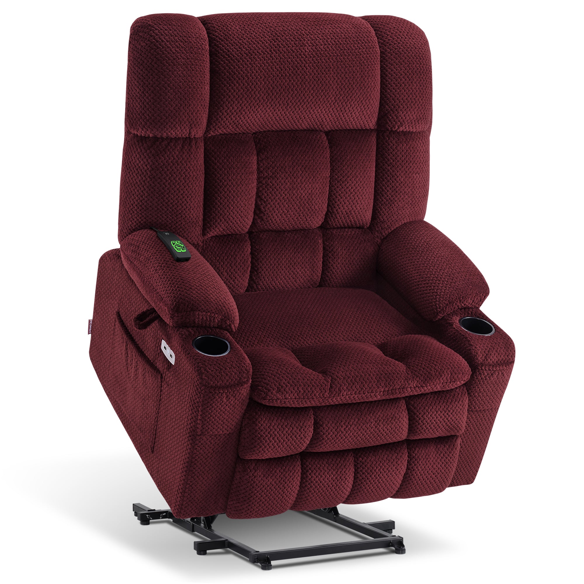 Dual Motor Power Lift Recliner Chair for Elderly, Massage and Heat, Lay Flat for Sleeping, Fabric 7890|7893|7896|R7897|R7891|R7894