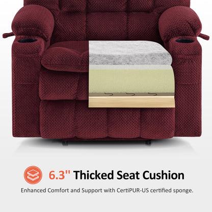 Dual Motor Power Lift Recliner Chair for Elderly, Massage and Heat, Lay Flat for Sleeping, Fabric 7890|7893|7896|R7897|R7891|R7894