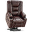 Mcombo Power Lift Recliner Chair with Massage and Heat for Elderly, Extended Footrest, 3 Positions, Lumbar Pillow, Cup Holders, USB Ports, Faux Leather Large(#7539)