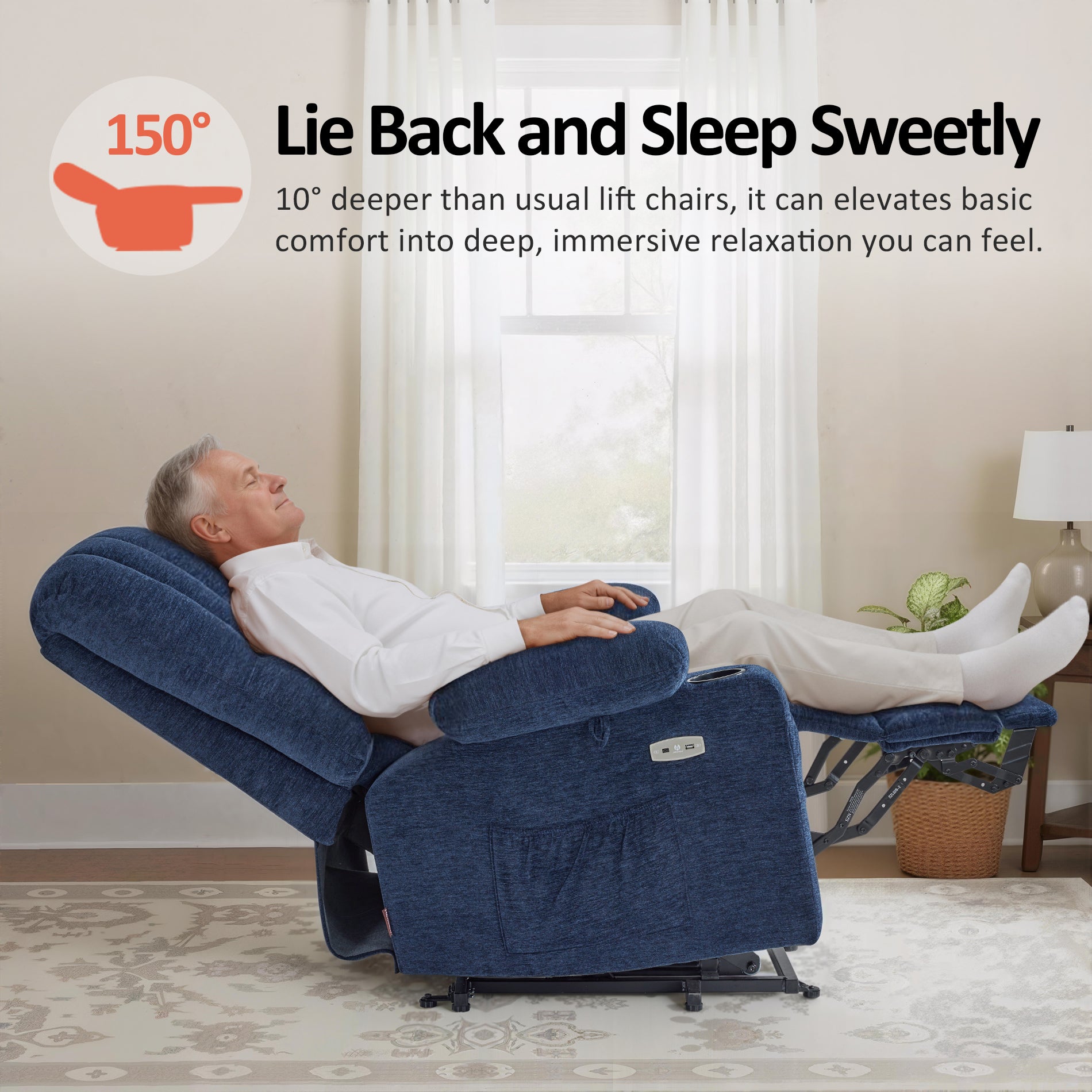 Power Lift Recliner Chair, Massage and Heat, Fabric 7095|7099|R7092|R7096