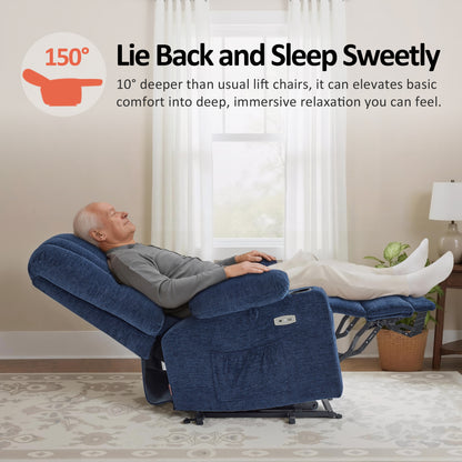 Power Lift Recliner Chair, Massage and Heat, Fabric 7095|7099|R7092|R7096