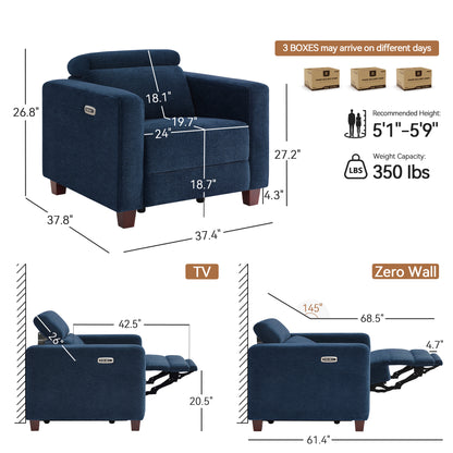 High Leg Power Recliner Chair, HL128