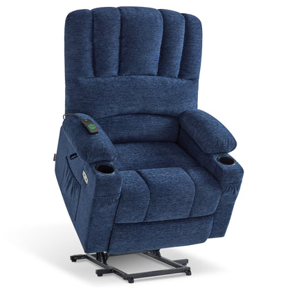 Power Lift Recliner Chair, Massage and Heat, Fabric 7095|7099|R7092|R7096