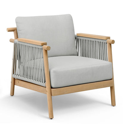 Patio Rattan Chair, Outdoor Wicker Furniture with 7.9″ Thickened Cushions and Acacia Wood Frame for Backyard, Deck, Indoor OF105