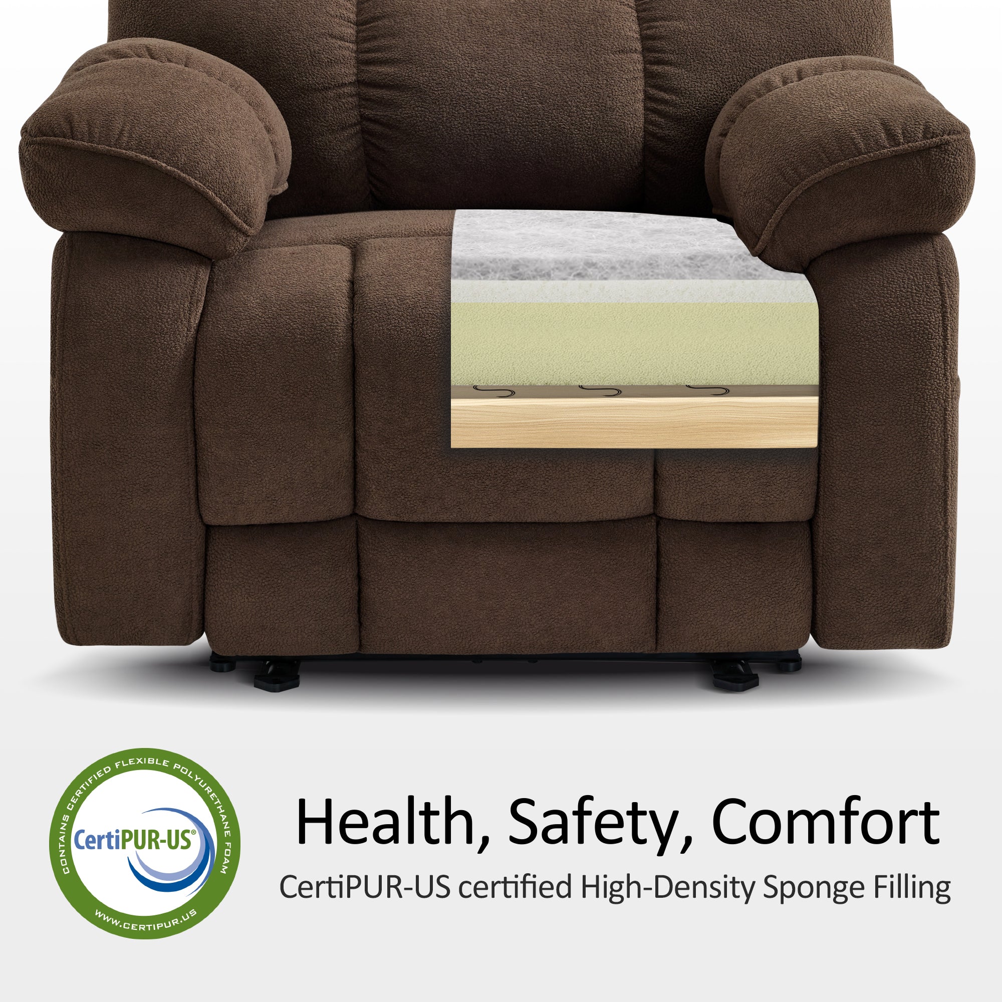 Oversized Power Recliner Chair for Big People, Zero Gravity Power Recliner Chair, USB & Type C Charge Ports, for Living Room, Office, Fabric PR677