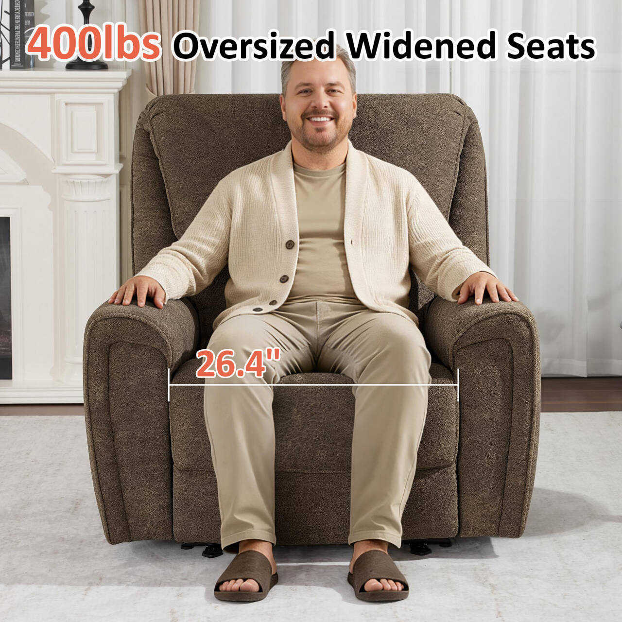 MCombo Power Recliner Chair Oversized 400 Pounds, Electric Recliner Chairs for Adults, Oversized Recliner Sofa Chair for Home, Living Room, Bedroom OE675 (Recommended Height: 5'5"-6'1")