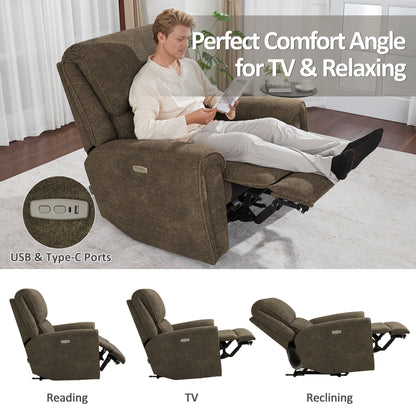 MCombo Power Recliner Chair Oversized 400 Pounds, Electric Recliner Chairs for Adults, Oversized Recliner Sofa Chair for Home, Living Room, Bedroom OE675 (Recommended Height: 5'5"-6'1")