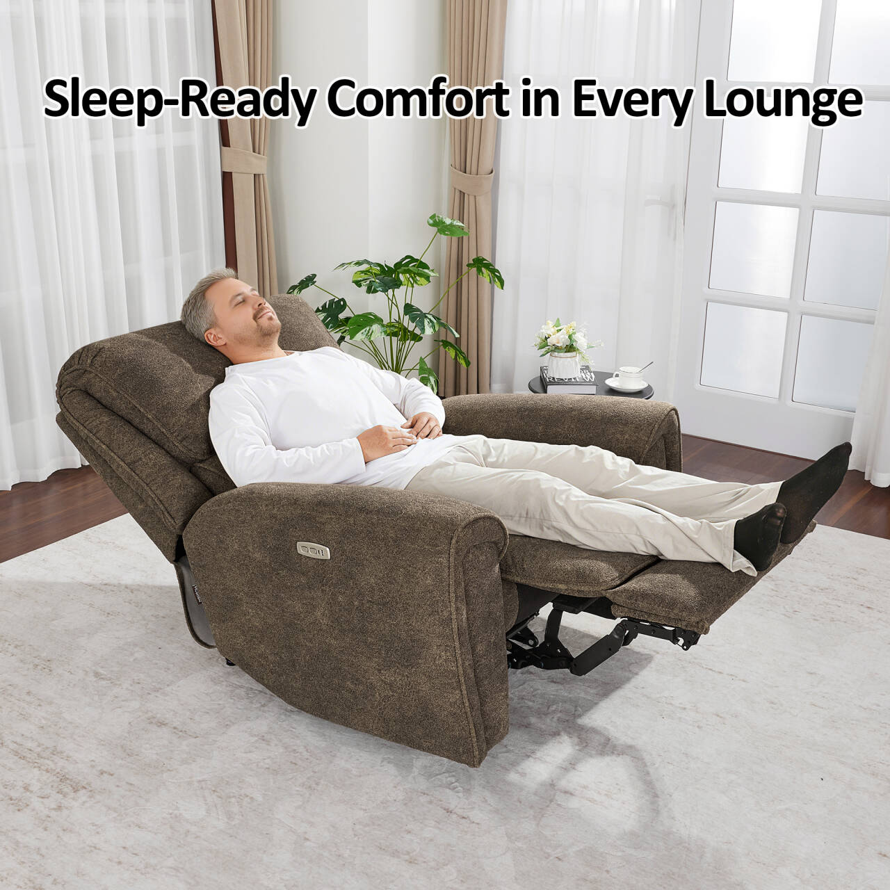 MCombo Power Recliner Chair Oversized 400 Pounds, Electric Recliner Chairs for Adults, Oversized Recliner Sofa Chair for Home, Living Room, Bedroom OE675 (Recommended Height: 5'5"-6'1")