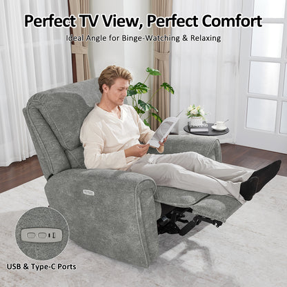 MCombo Power Recliner Chair Oversized 400 Pounds, Electric Recliner Chairs for Adults, Oversized Recliner Sofa Chair for Home, Living Room, Bedroom OE675 (Recommended Height: 5'5"-6'1")