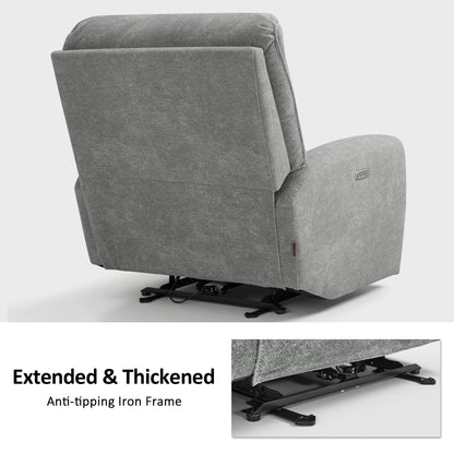 MCombo Power Recliner Chair Oversized 400 Pounds, Electric Recliner Chairs for Adults, Oversized Recliner Sofa Chair for Home, Living Room, Bedroom OE675 (Recommended Height: 5'5"-6'1")