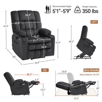 Dual Motor Fabric Power Lift Recliner, 7890|7893|7896|R7897|R7891|R7894