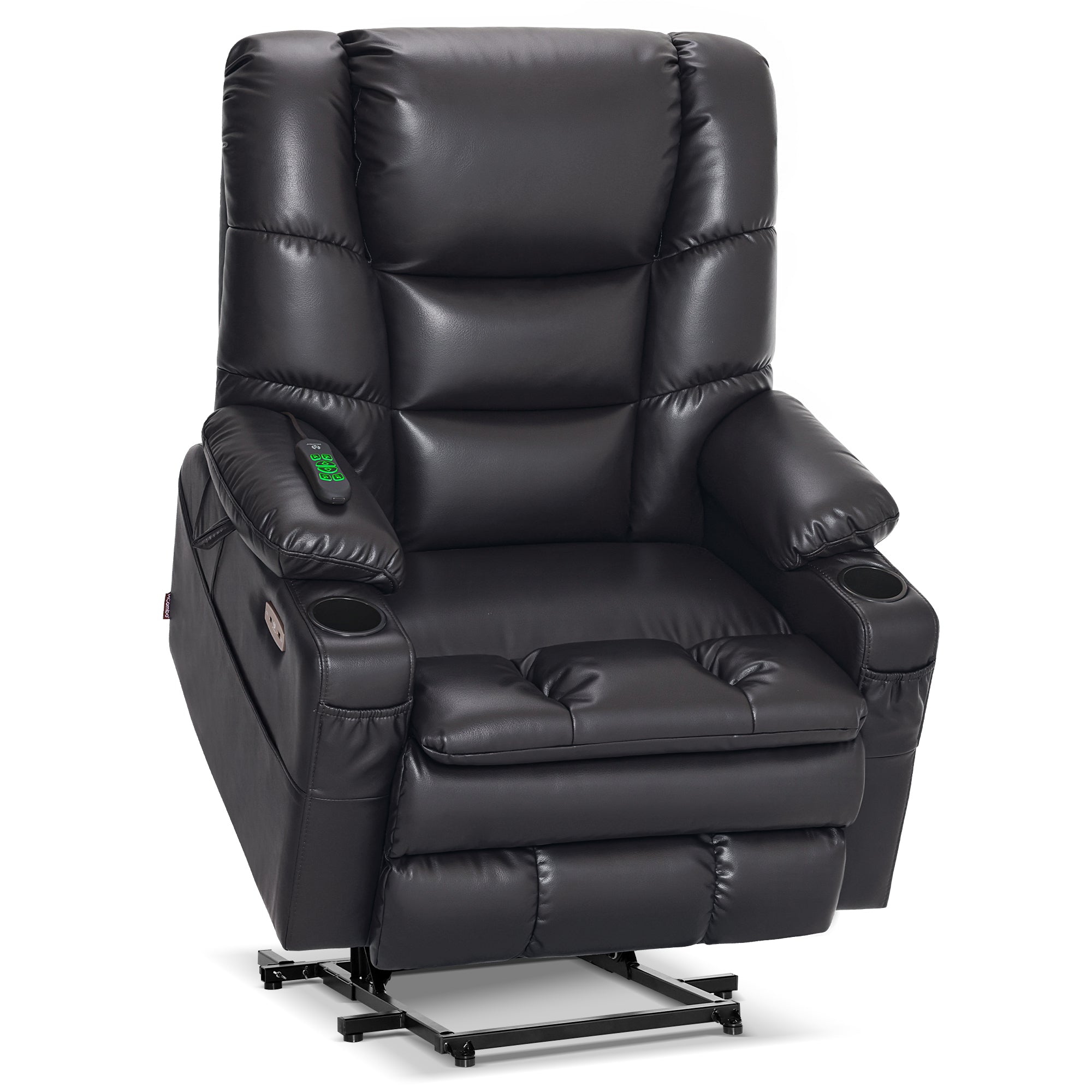 Power Lift Recliner Chair for Elderly,Triple Motor, Massage and Heat, Faux Leather 7632|7634|R7635
