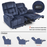 MCombo Fabric Power Loveseat Recliner, Electric Reclining Loveseat Sofa with Heat and Massage, USB Charge Port for Living Room 6237
