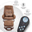 MCombo Swivel Recliners with Ottoman, Vibration Massage TV Chairs with Side Pocket, Faux Leather Ergonomic Lounge Chair for Living Room Bedroom 4877