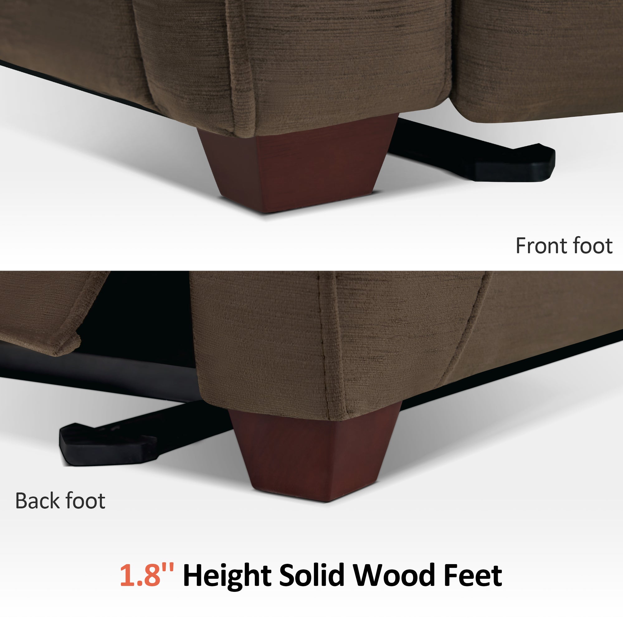 Zero Wall-Hugger Power Recliner Chair, Small Spaces and RV, Fabric ST257