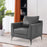 MCombo Modern Accent Chair, Faux Leather Upholstered Lounge Armchair, Single Sofa Chairs for Living Room Office 4629