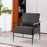 MCombo Modern Accent Chairs, Armchair with Upholstered Cushion, Leathaire Fabric Lounge Chairs for Living Room 4748