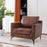 MCombo Modern Accent Chair, Faux Leather Upholstered Lounge Armchair, Single Sofa Chairs for Living Room Office 4629