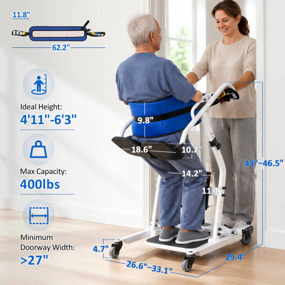 Sit to Stand Lift for Elderly, Patient Lift Chair Transport, STA680