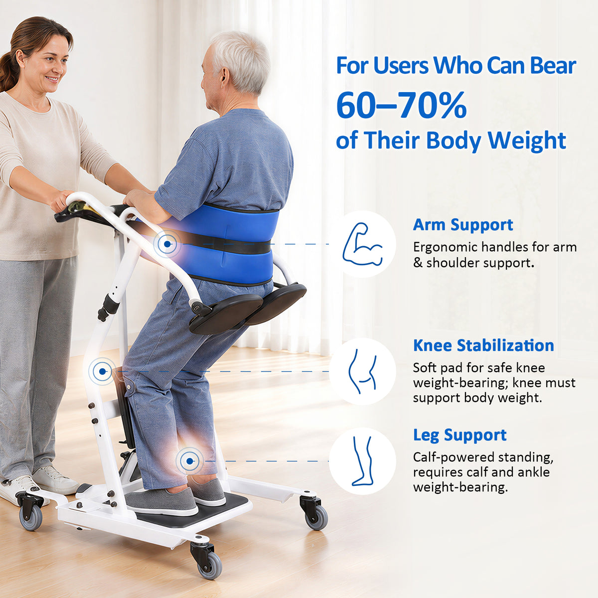 Sit to Stand Lift for Elderly, Patient Lift Chair Transport, STA680