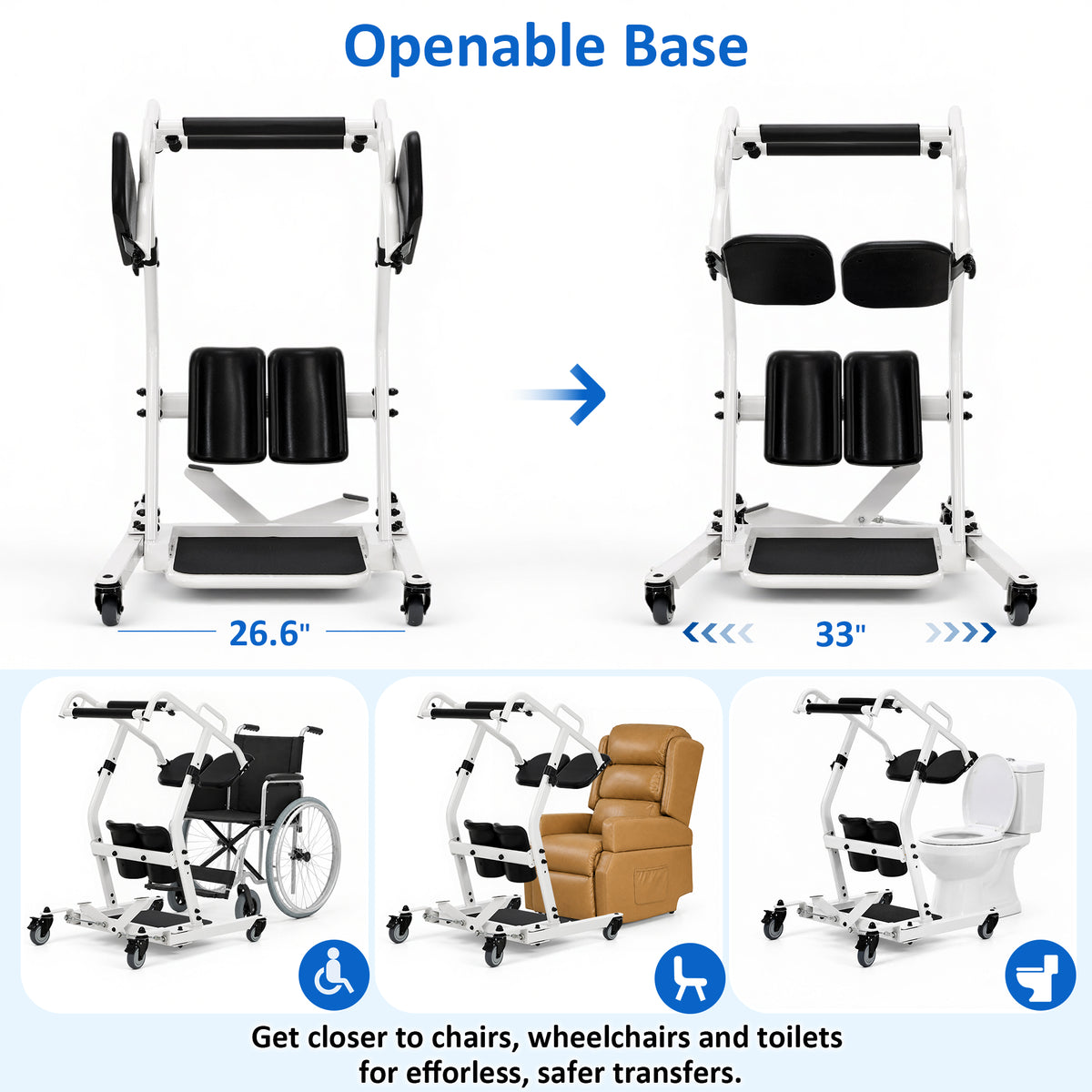Sit to Stand Lift for Elderly, Patient Lift Chair Transport, STA680