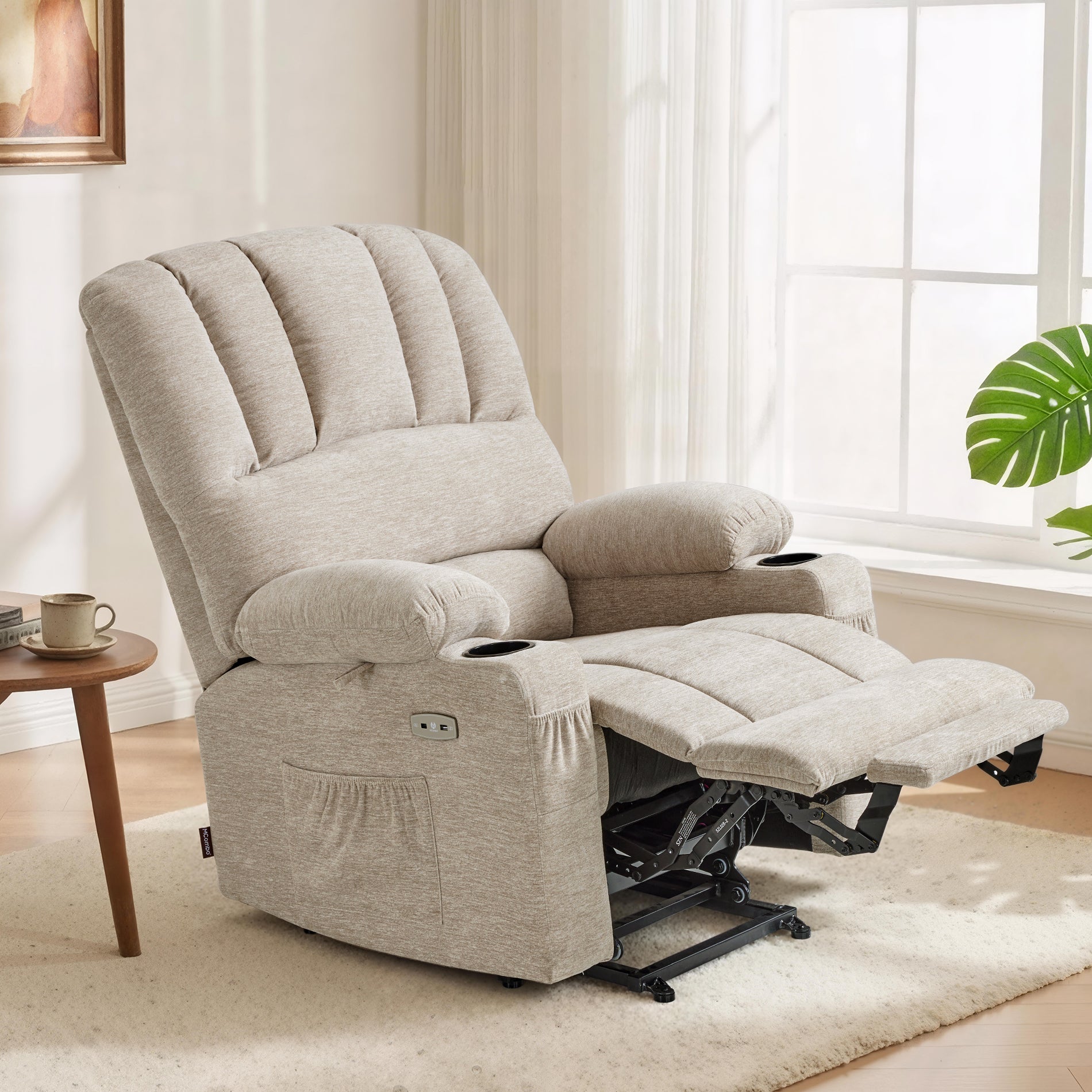 Power Lift Recliner Chair, Massage and Heat, Fabric 7095|7099|R7092|R7096