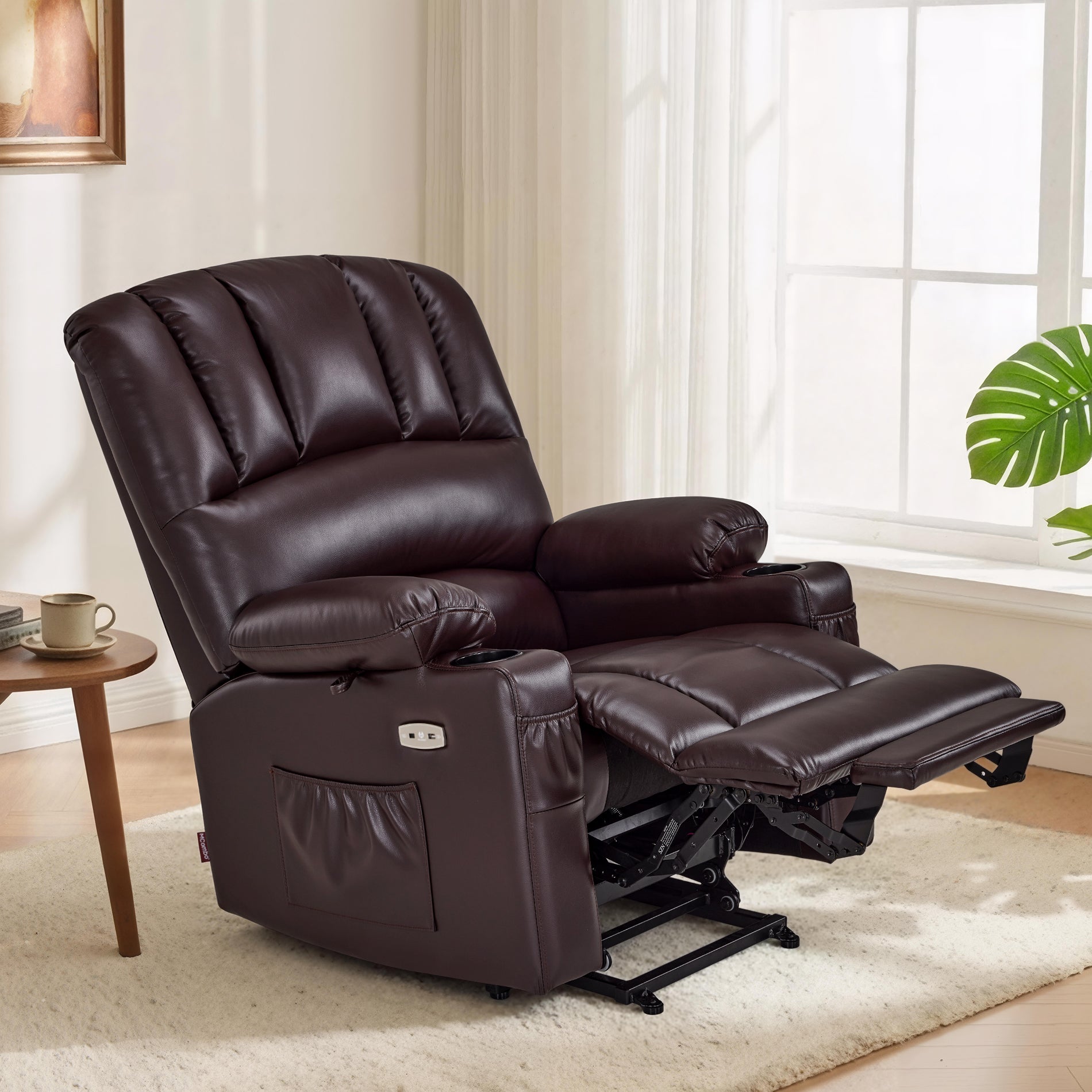 Power Lift Recliner Chair for Elderly, Massage and Heat, Faux Leather 7095|7099|R7092|R7096