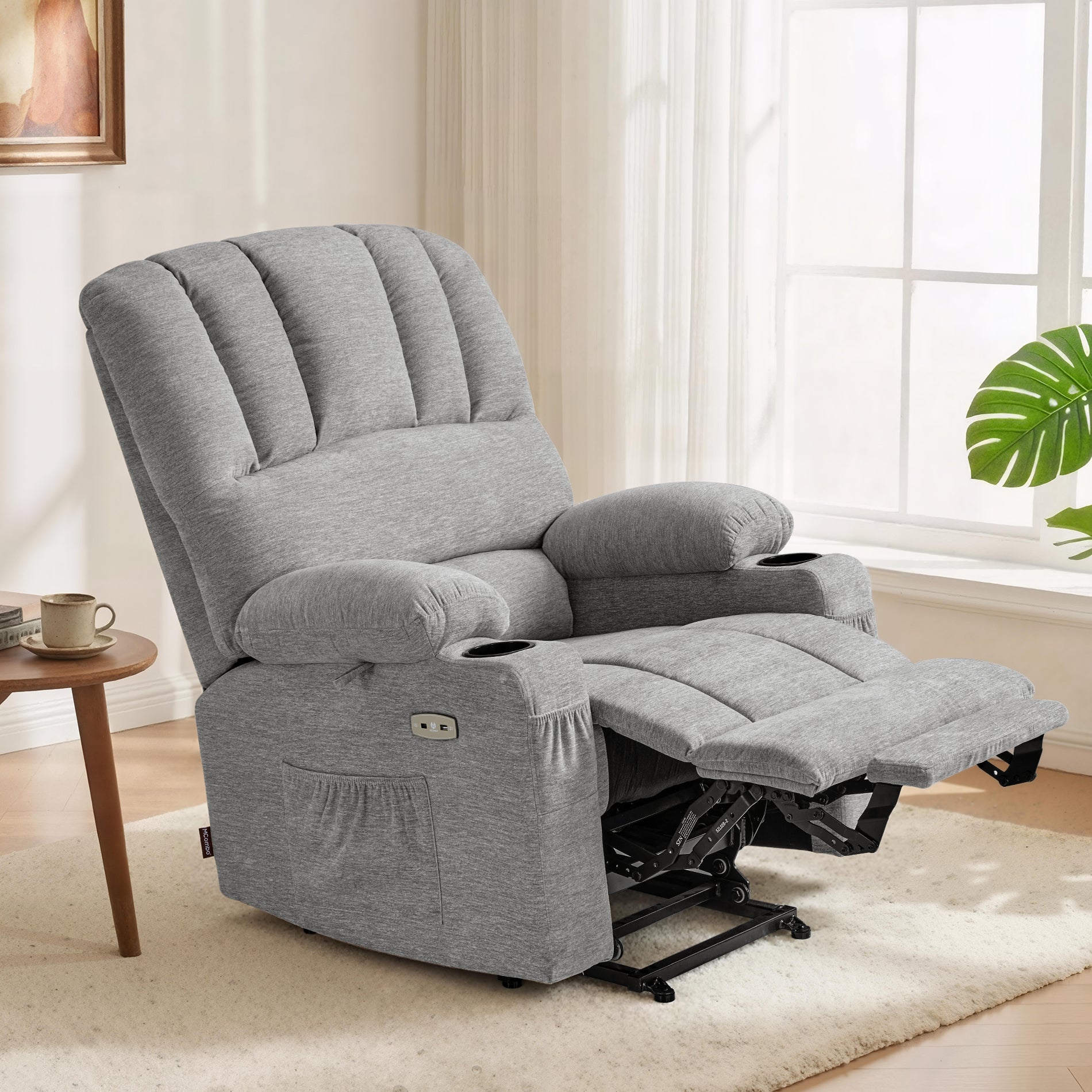 Power Lift Recliner Chair, Massage and Heat, Fabric 7095|7099|R7092|R7096