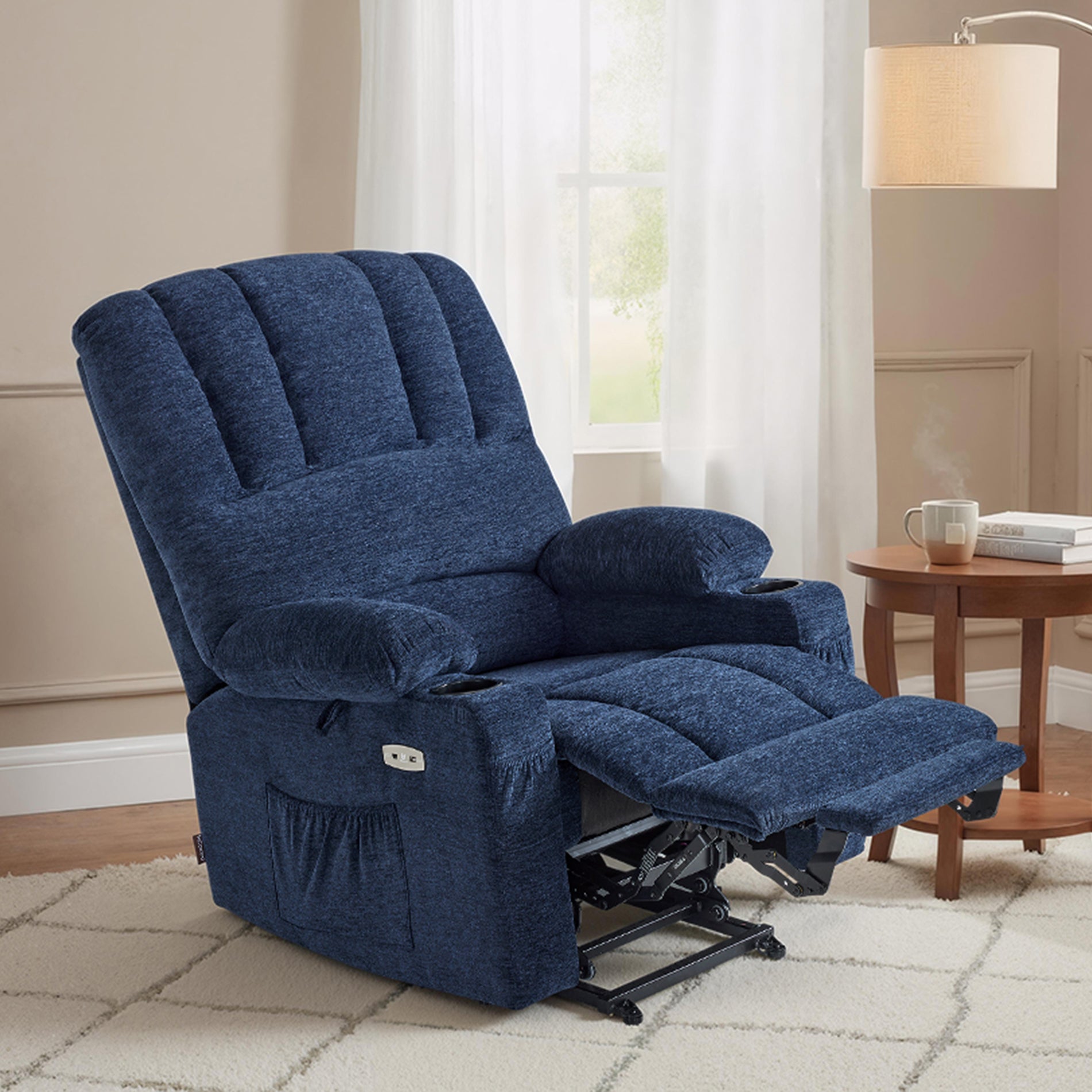 Power Lift Recliner Chair, Massage and Heat, Fabric 7095|7099|R7092|R7096