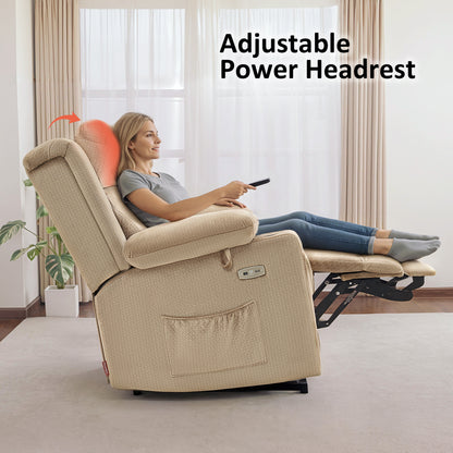 Power Lift Recliner Chair, Triple Motor, Massage and Heat, Fabric 7661|7662|7664