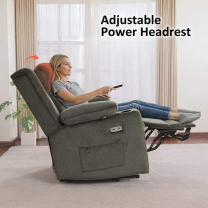 Power Lift Recliner Chair, Triple Motor, Massage and Heat, Fabric 7661|7662|7664