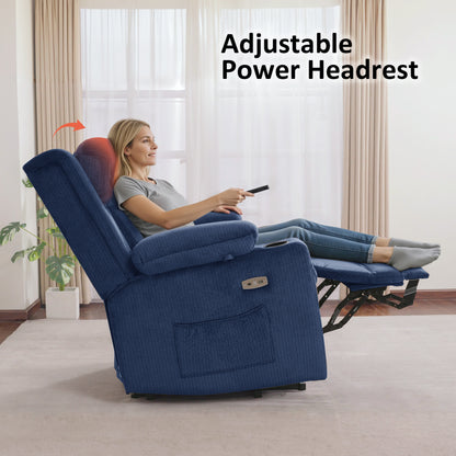 Power Lift Recliner Chair, Triple Motor, Massage and Heat, Fabric 7661|7662|7664