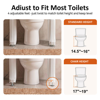 Dual Motor Power Toilet Seat Lift for Elderly, 350lbs, TL377CW