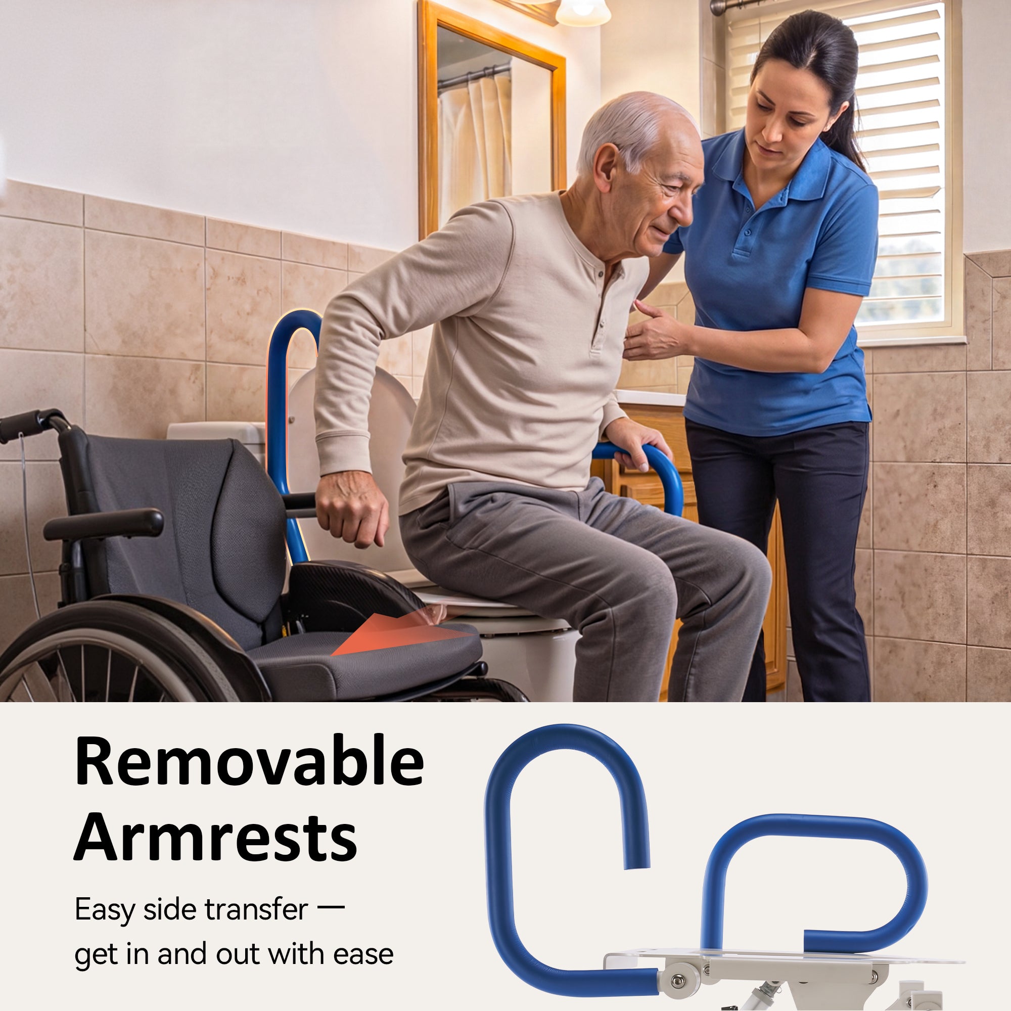 Electric Toilet Seat Lift for Elderly and Disabled, SEC212W