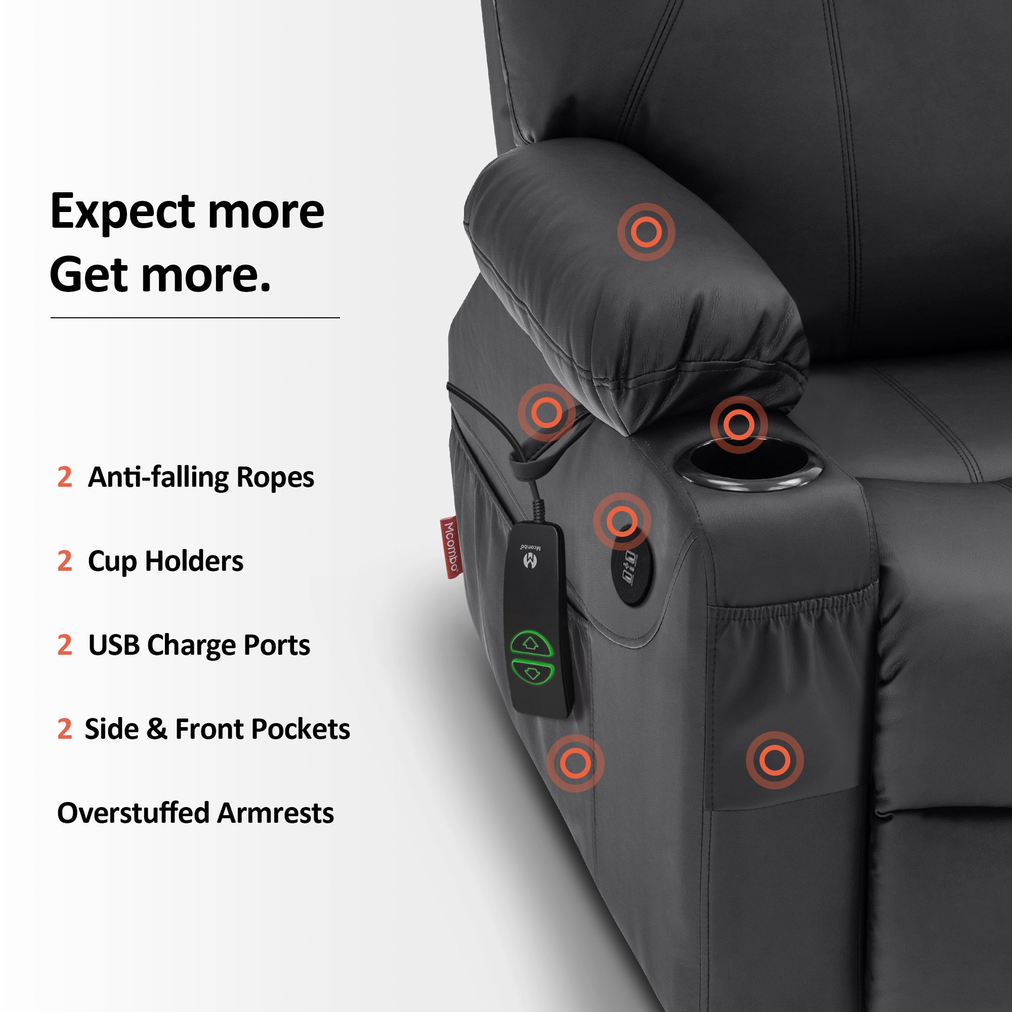 USB and cup holder #color_black_size_medium-regular