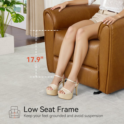 Zero Wall Hugger Recliners Chair for small space, Faux Leather PR699