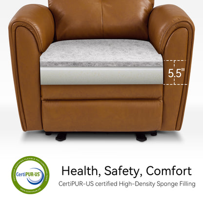 Zero Wall Hugger Recliners Chair for small space, Faux Leather PR699