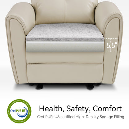 Zero Wall Hugger Recliners Chair for small space, Faux Leather PR699
