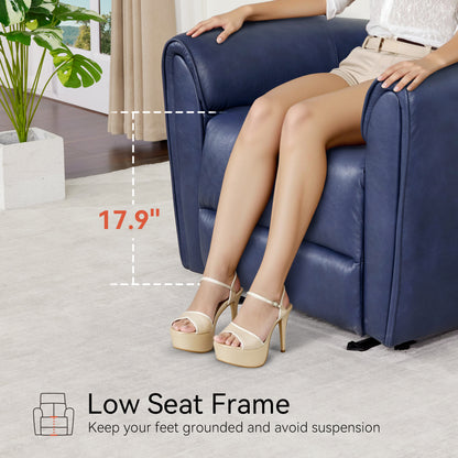 Zero Wall Hugger Recliners Chair for small space, Faux Leather PR699