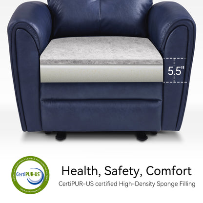 Zero Wall Hugger Recliners Chair for small space, Faux Leather PR699