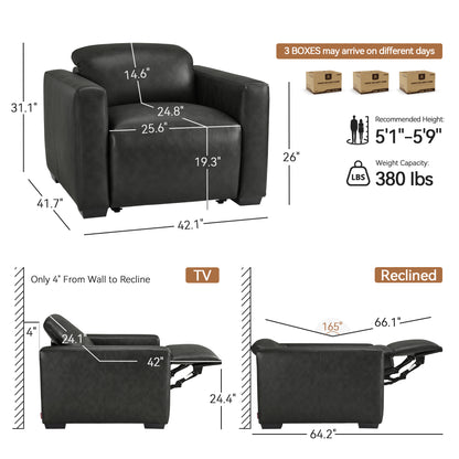 Wall Hugger Zero Gravity Power Recliner, Faux Leather ST280