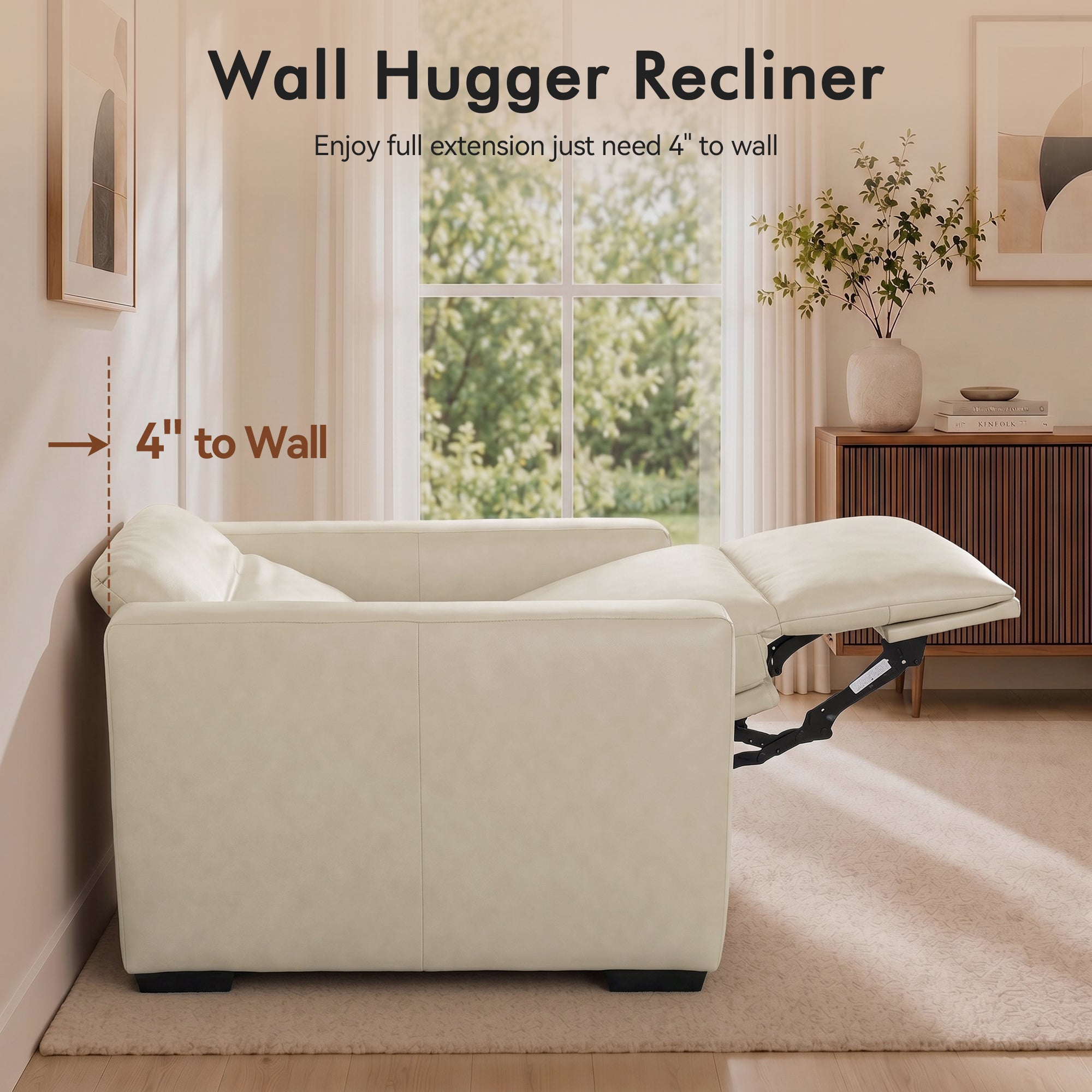 Wall Hugger Zero Gravity Power Recliner, Faux Leather ST280